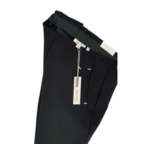 Chicos So Slimming Juliet Ponte Trim Detail Ankle Pants Size 16 NEW with tags - Picture 6 of 14